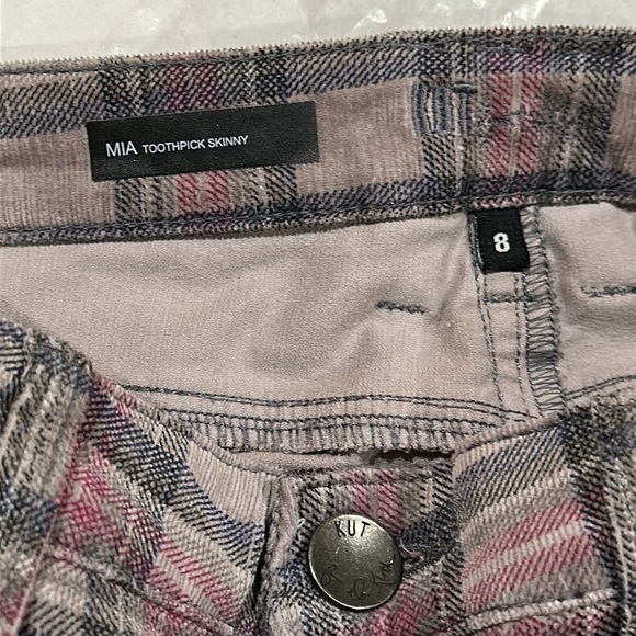 NEW Kut from the Kloth gray mix plaid pants Mia Toothpick Skinny women Sz 8 - Picture 9 of 11